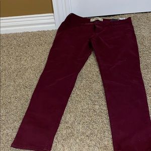 Maroon Hollister super skinny jeans